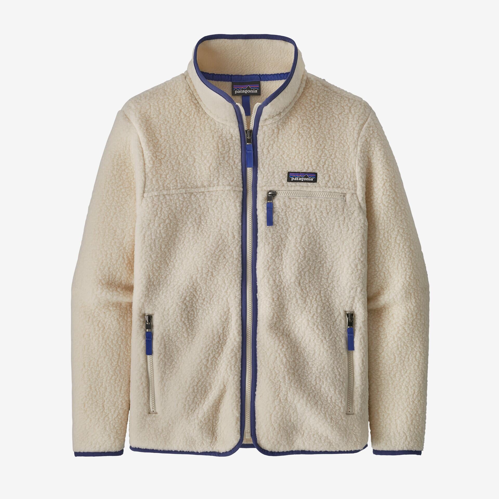 Retro Outdoorjacke - Natural - Beige | Blau