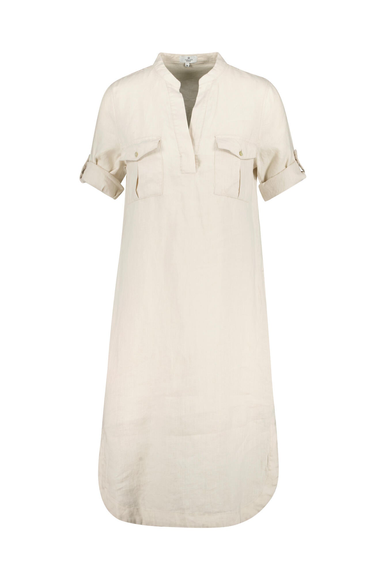 Freizeitkleid aus Leinen - Sand - Beige