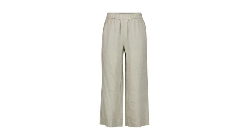 Leinenhose Wide Leg - Schilf - Beige