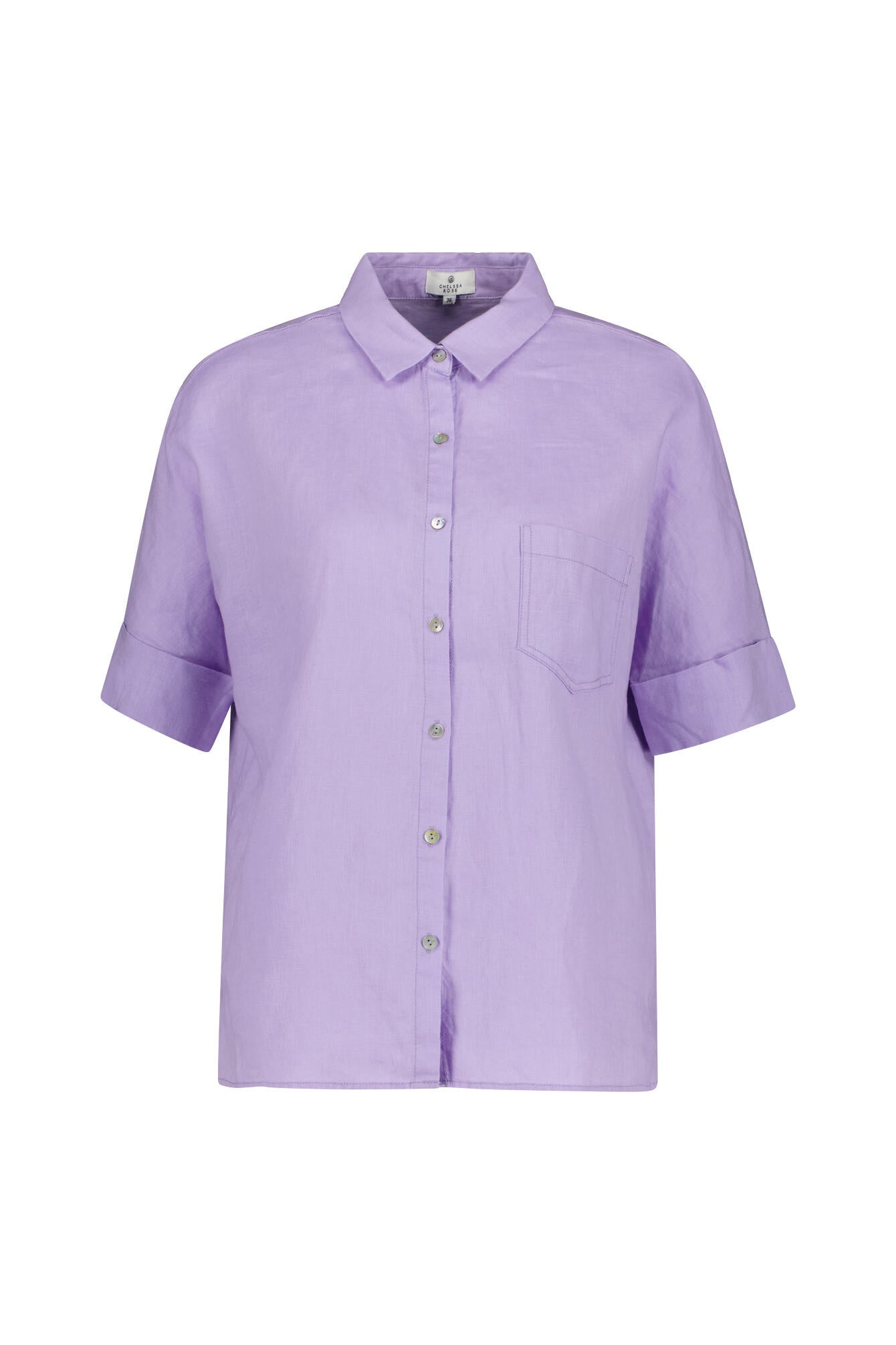 Leinenbluse - Flieder - Violett