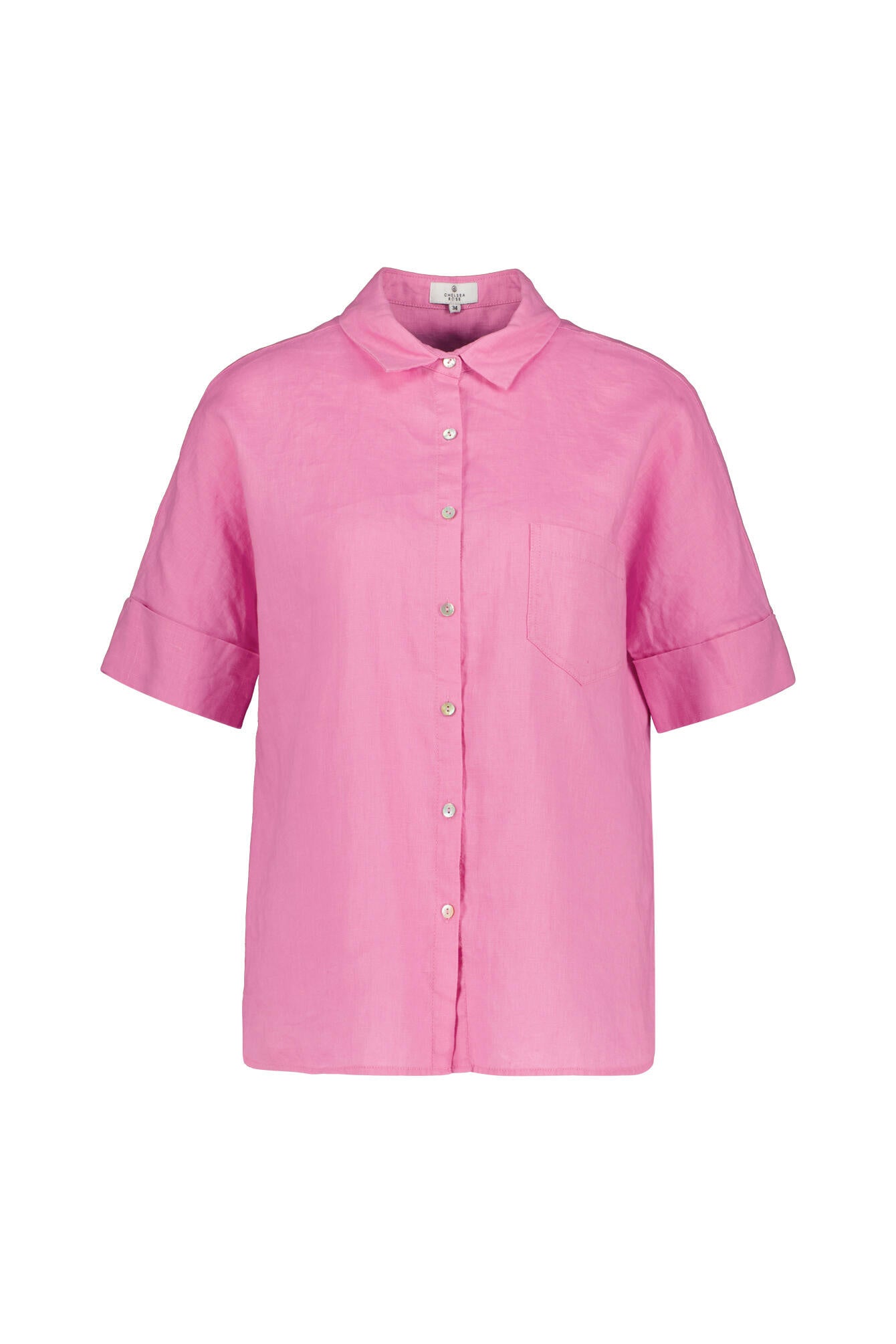 Leinenbluse - Pink - Pink