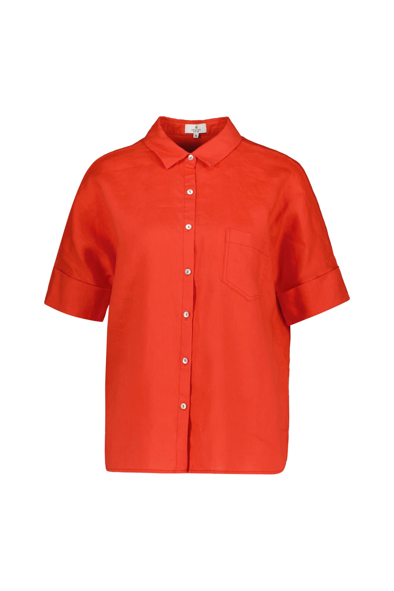 Leinenbluse - Rot - Rot