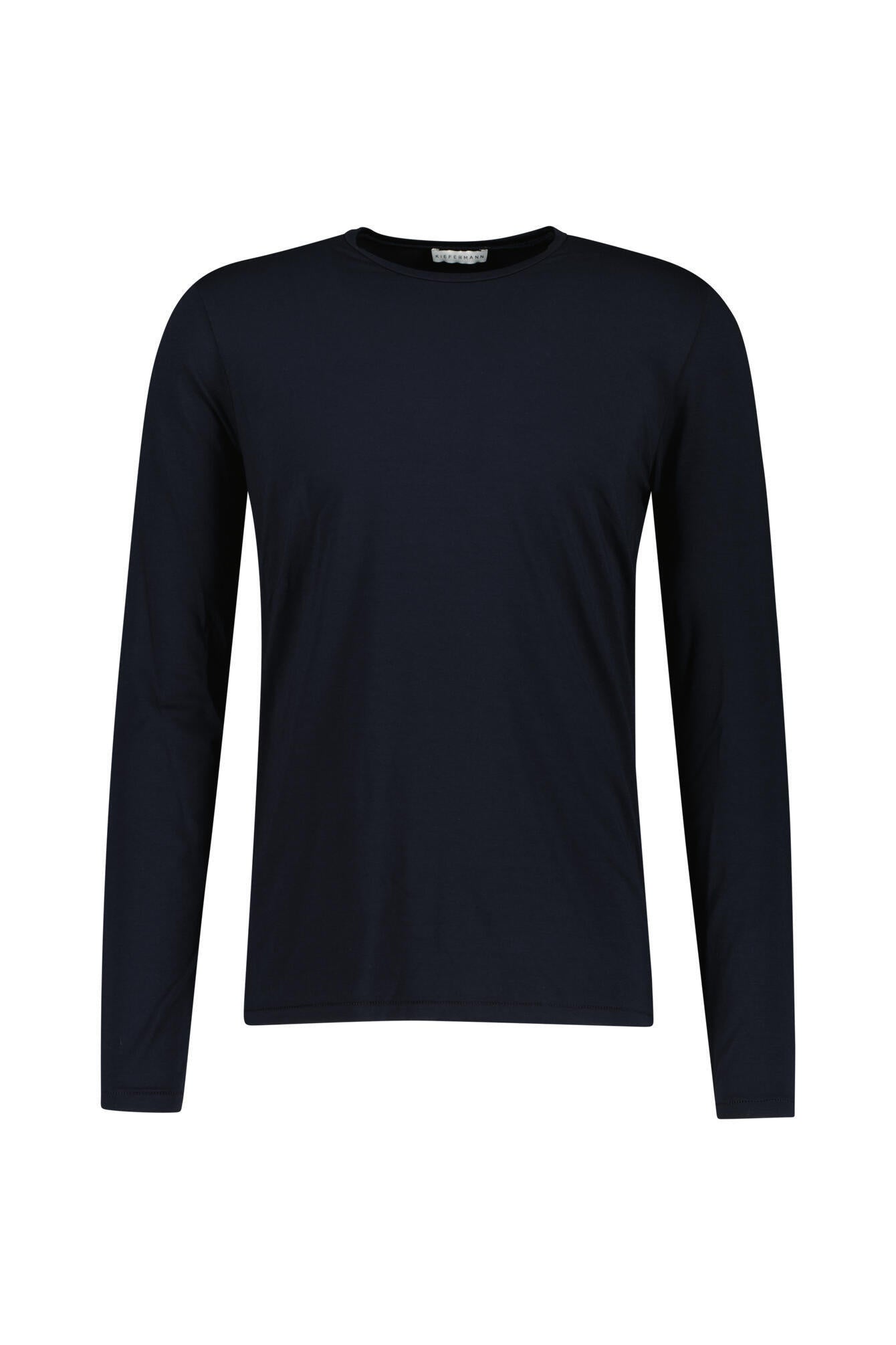 Langarmshirt aus Baumwollmix - 379 - Blau