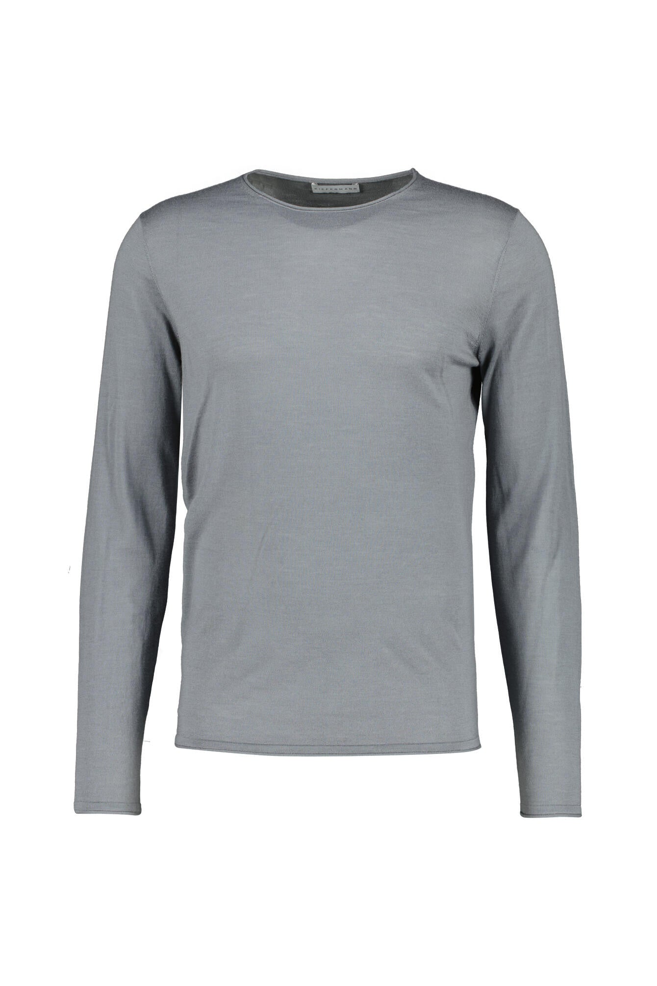 Stricklangarmshirt aus Merinowolle - 130 - Grau