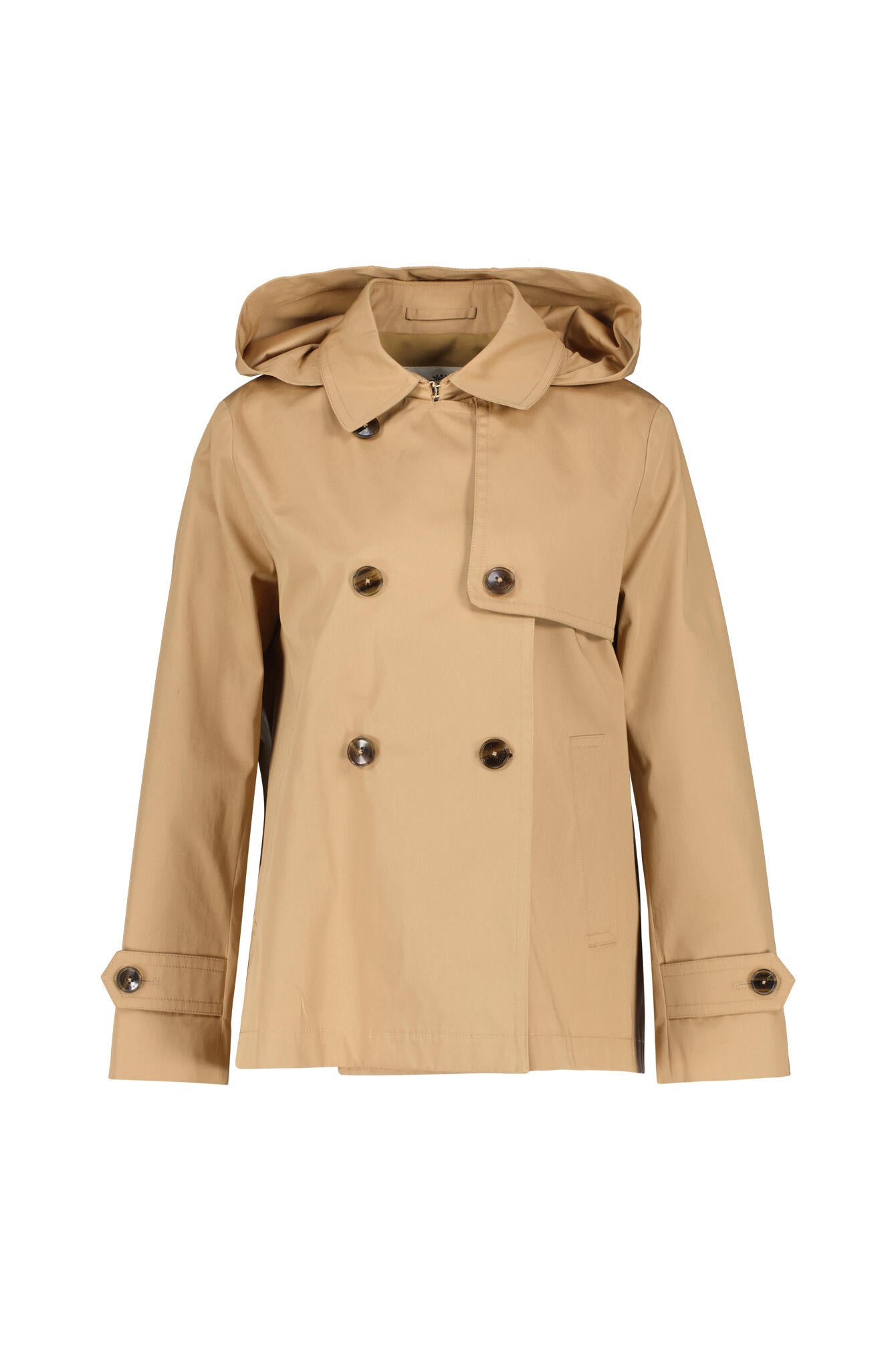 Trenchcoat mit abnehmbarer Kapuze - 2157 Cammello - Beige