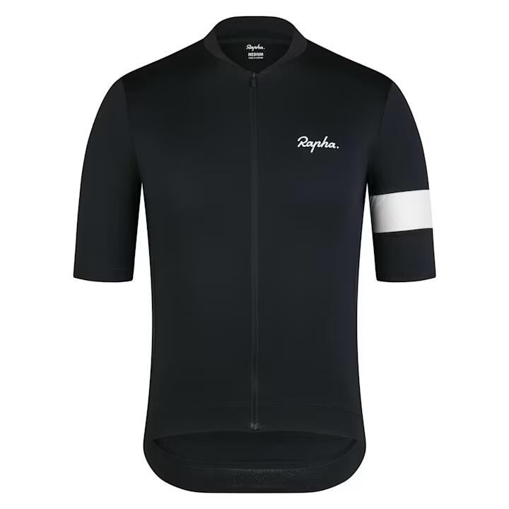 Fahrradtrikot CORE JERSEY - Black White - Schwarz