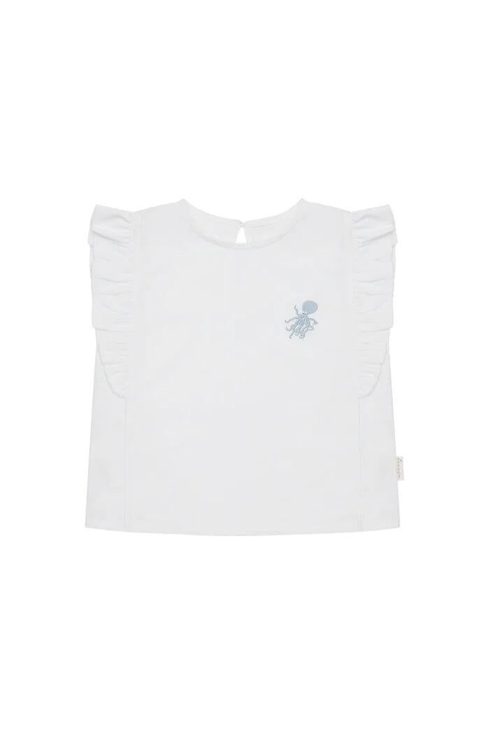T-Shirt mit Rüschen - White - Weiß