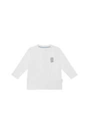Langarmshirt aus Bio-Baumwolle - White - Weiß