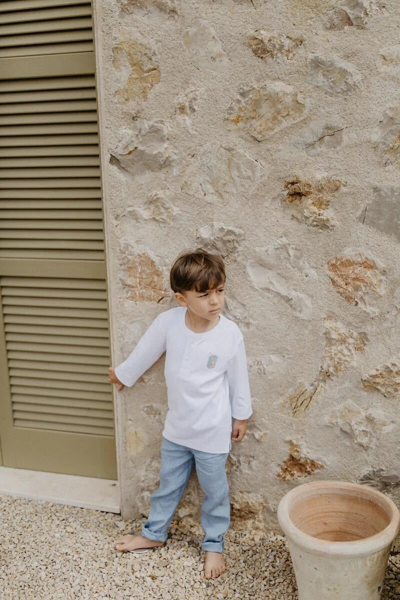 Langarmshirt aus Bio-Baumwolle - White - Weiß