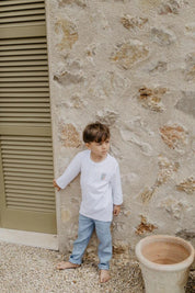 Langarmshirt aus Bio-Baumwolle - White - Weiß