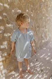 T-Shirt aus Musselin - Clear Blue - Blau