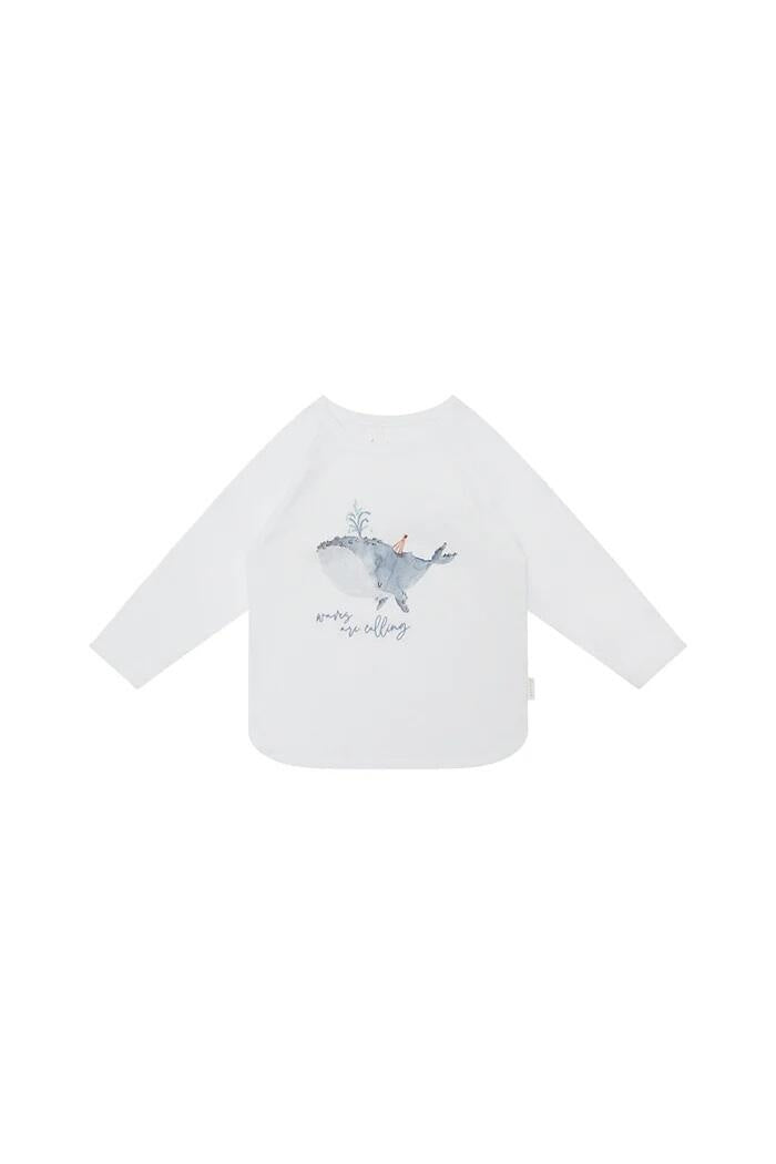 Langarmshirt aus Bio-Baumwolle - White - Weiß