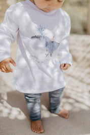 Langarmshirt aus Bio-Baumwolle - White - Weiß