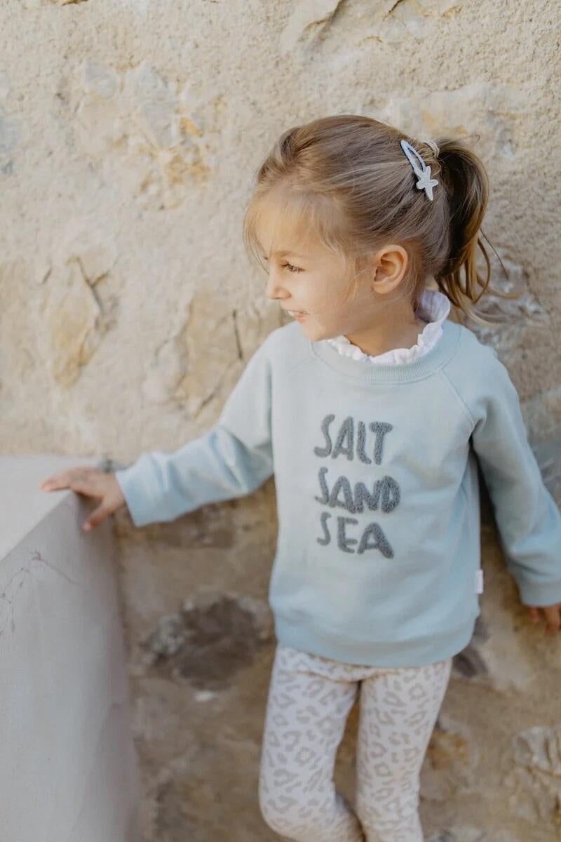 Sweatshirt aus Bio-Baumwolle - Clear Blue - Blau