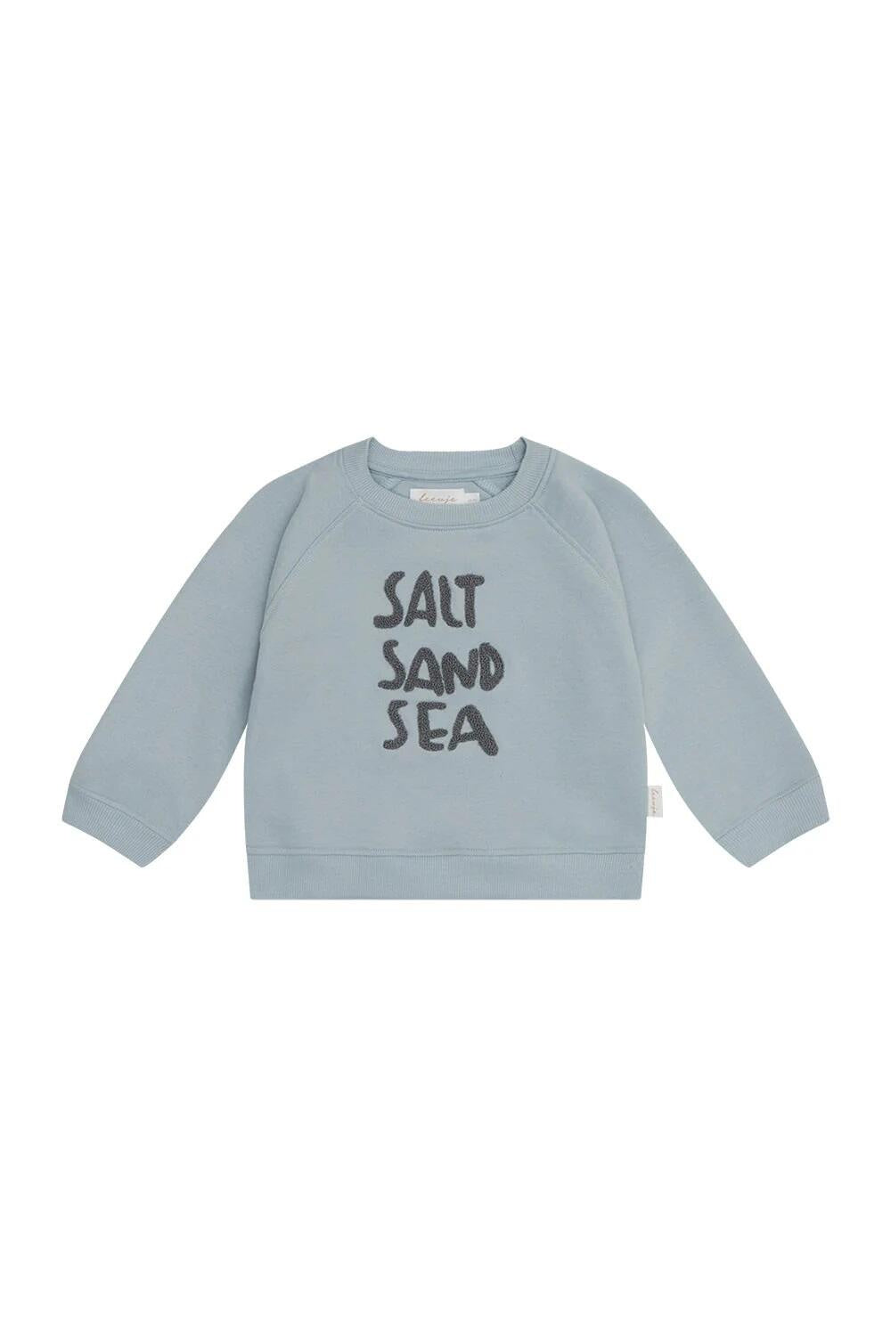 Sweatshirt aus Bio-Baumwolle - Clear Blue - Blau