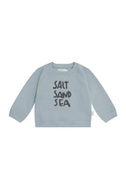 Sweatshirt aus Bio-Baumwolle - Clear Blue - Blau
