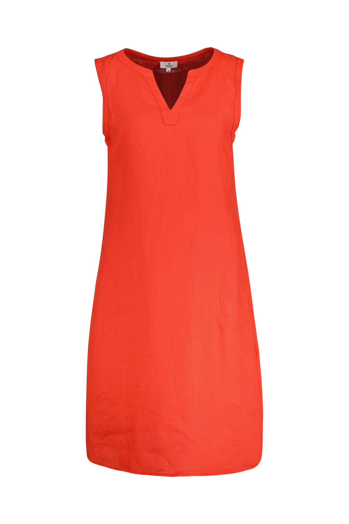 Freizeitkleid Mini aus Leinen - Red - Rot
