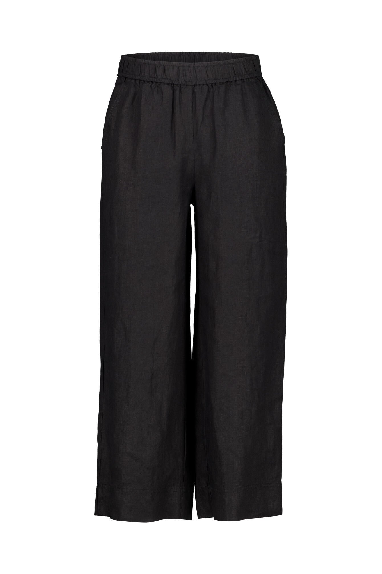 Leinenhose Relaxed Fit - Black - Schwarz