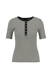 Langarmshirt ALESSIA - Multi - Schwarz | Weiß