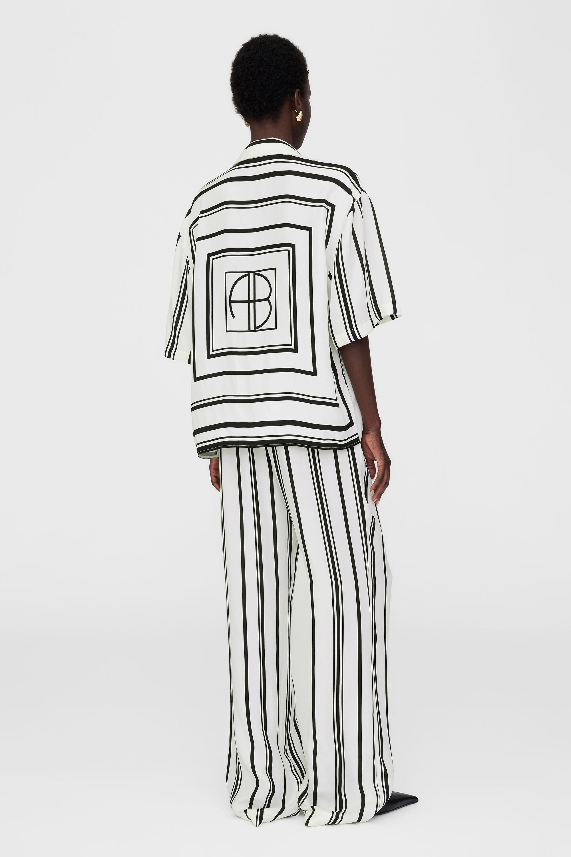 Bluse gestreift Relaxed Fit - Print - Schwarz | Weiß