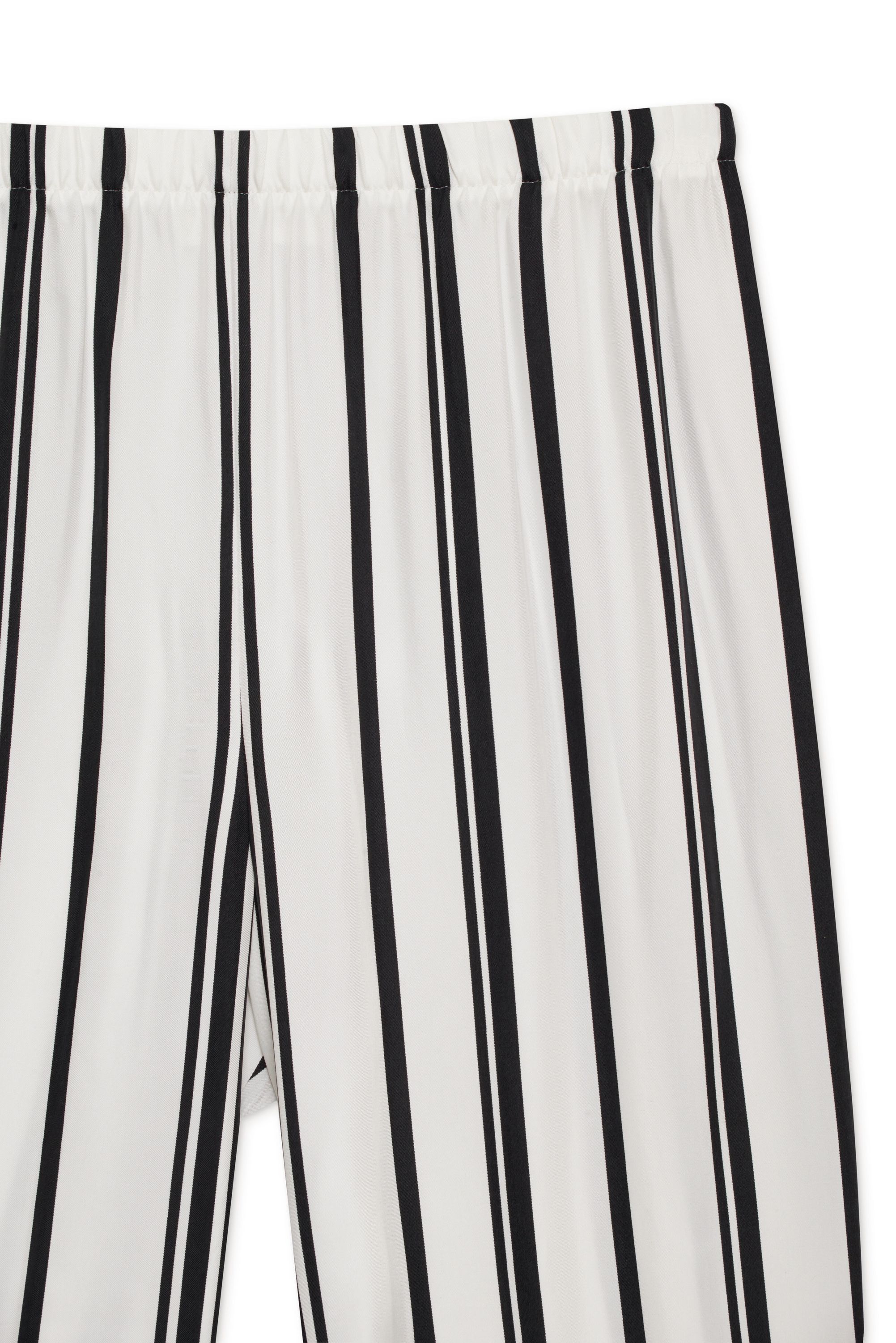 Hose ELAIN gestreift - Print - Schwarz | Weiß