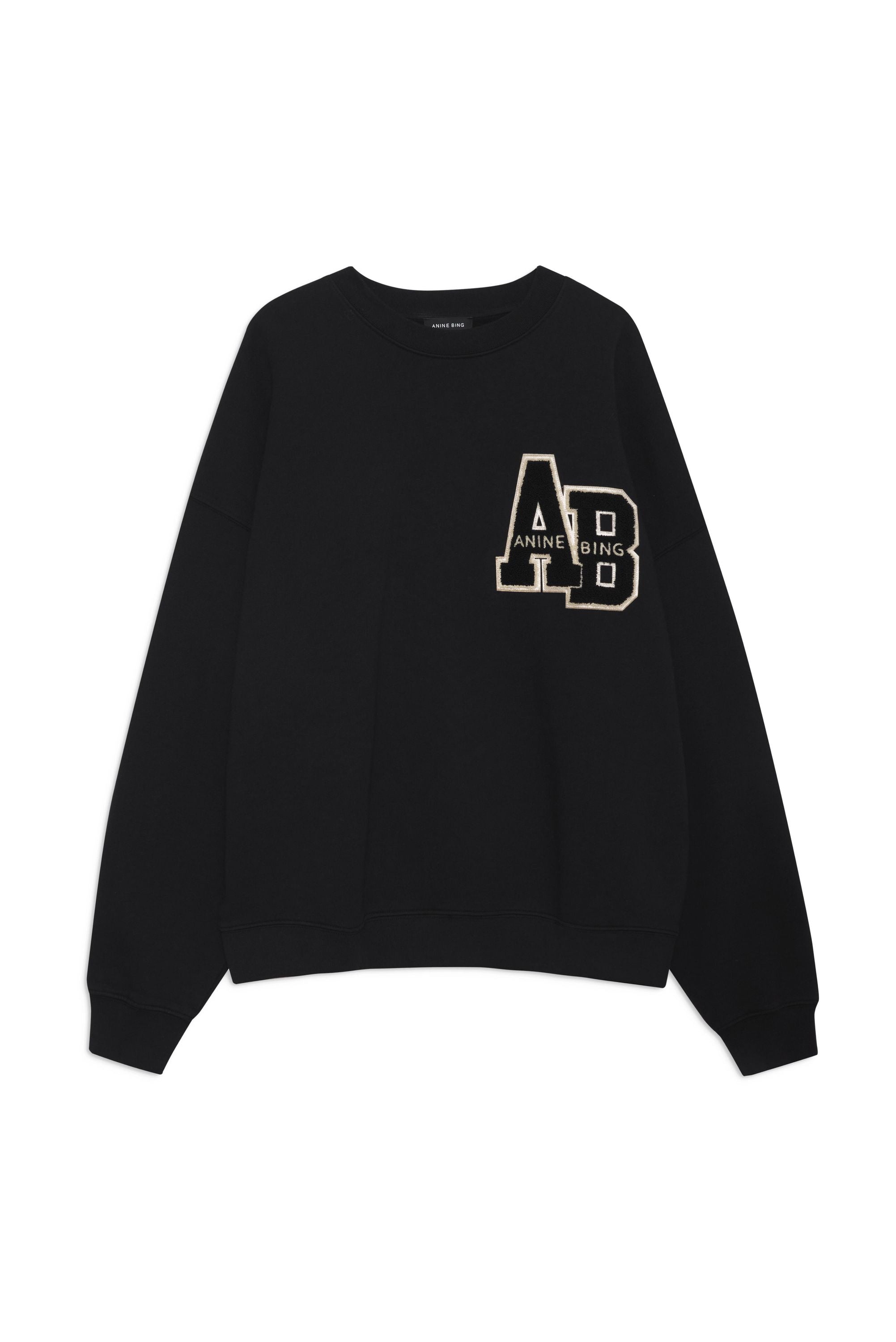 Sweatshirt MILES Oversized Fit - Black - Schwarz