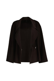 Übergangsjacke MALIKA aus Wolle - Umber - Braun