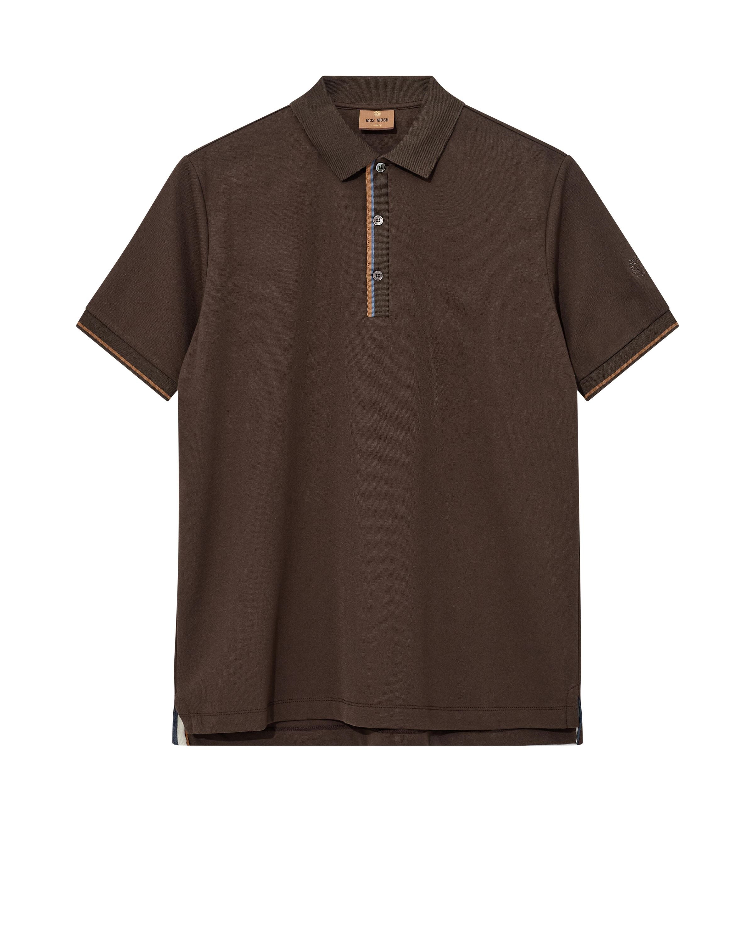 Poloshirt aus Baumwollmix - 769 Chocolate Brown - Braun