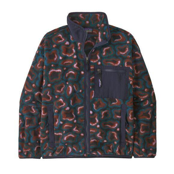 Gemusterte Fleecejacke - Dried Vanilla - Orange