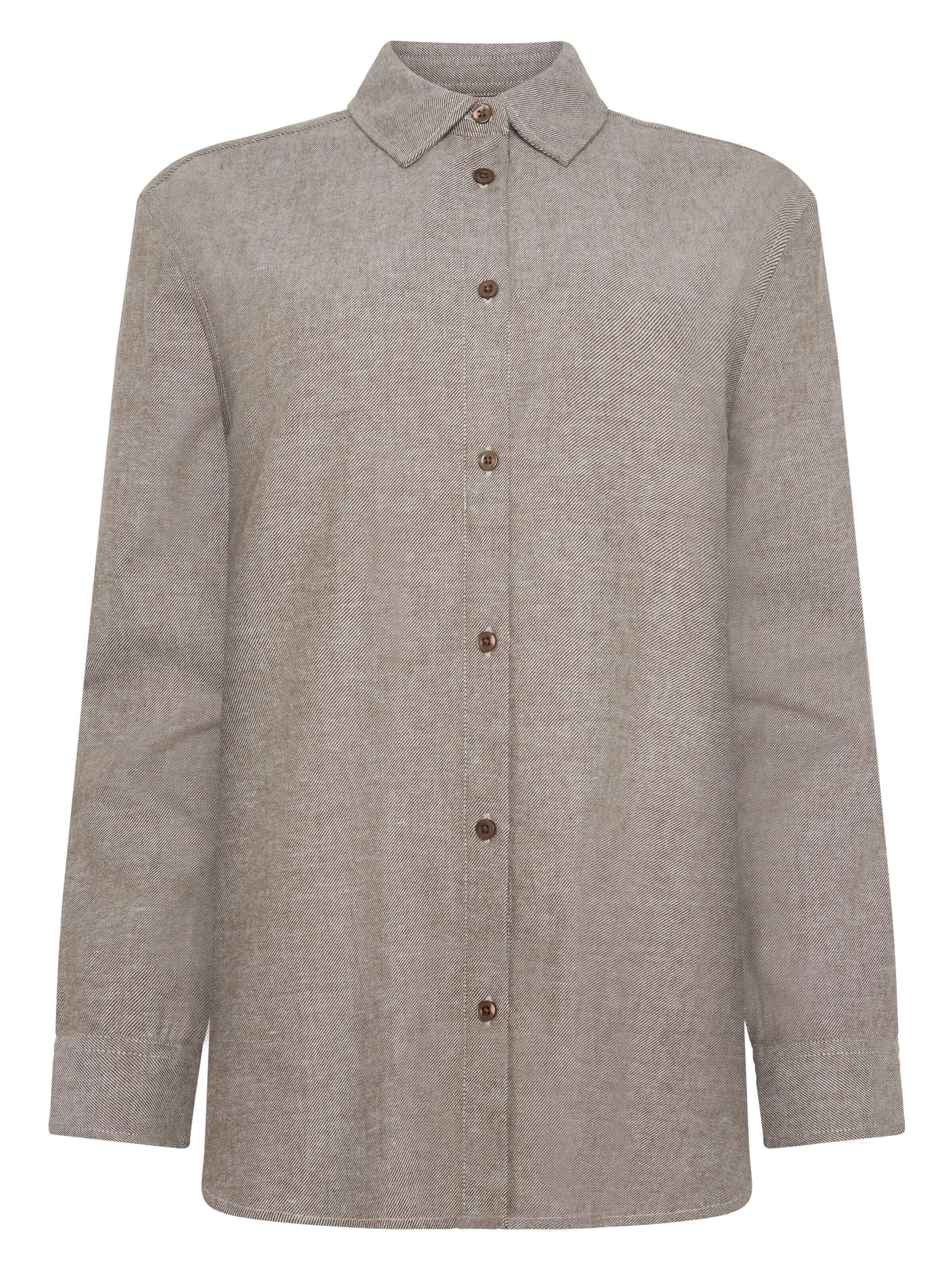 Hemd Meliert aus Baumwolle - 1243 Brown - Braun