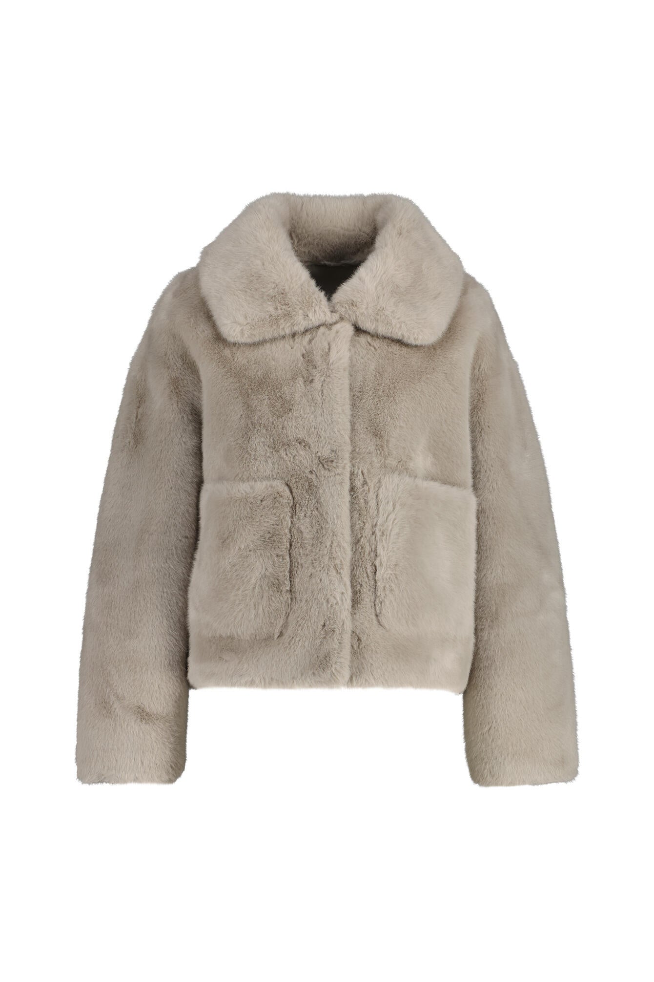 Jacke SHARA in Felloptik - Clay - Grau