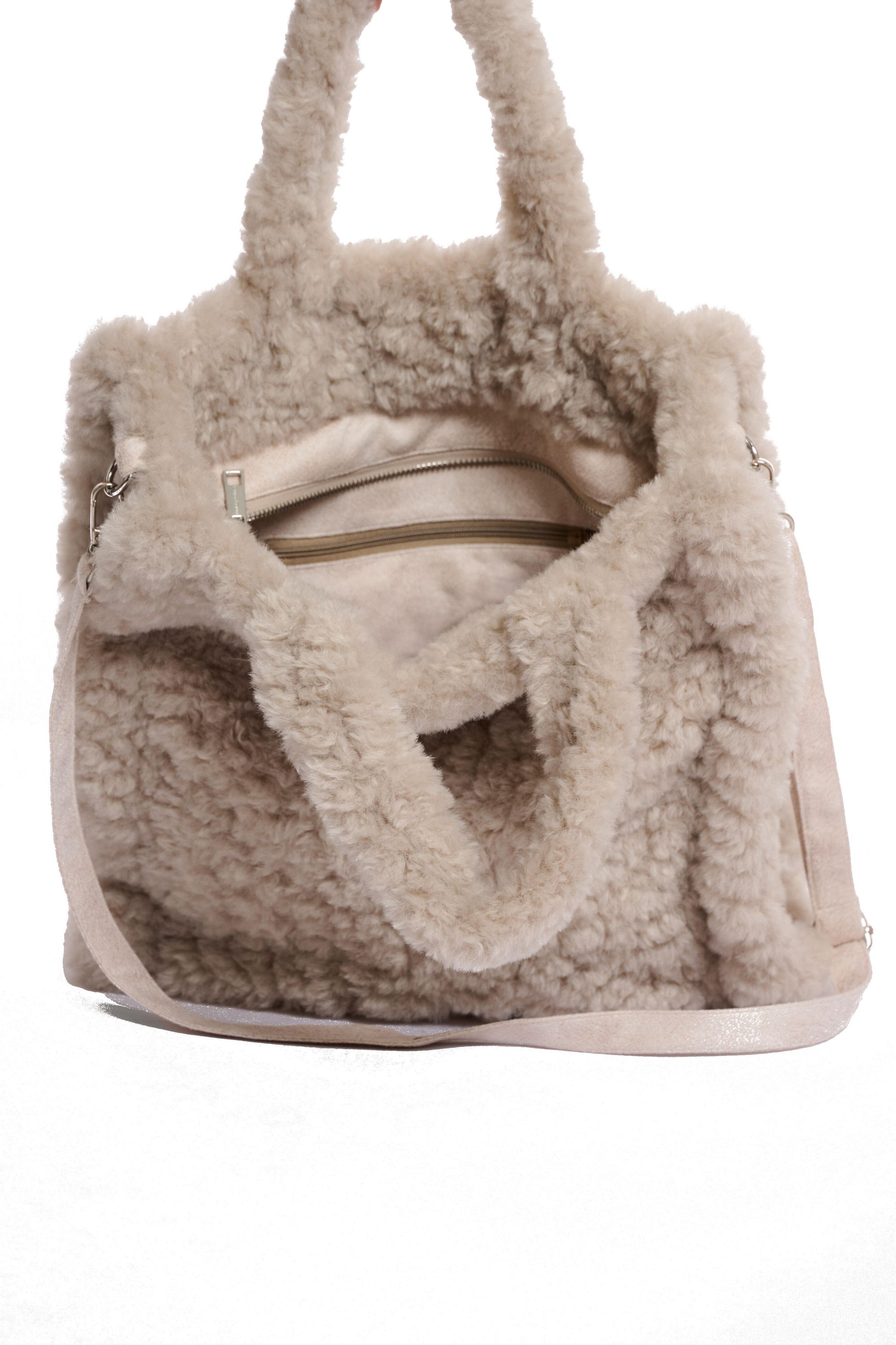 Umhängetasche BRAX aus Kunstfell - Beige - Beige