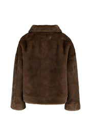 Jacke in Felloptik - Y702 Brown - Braun
