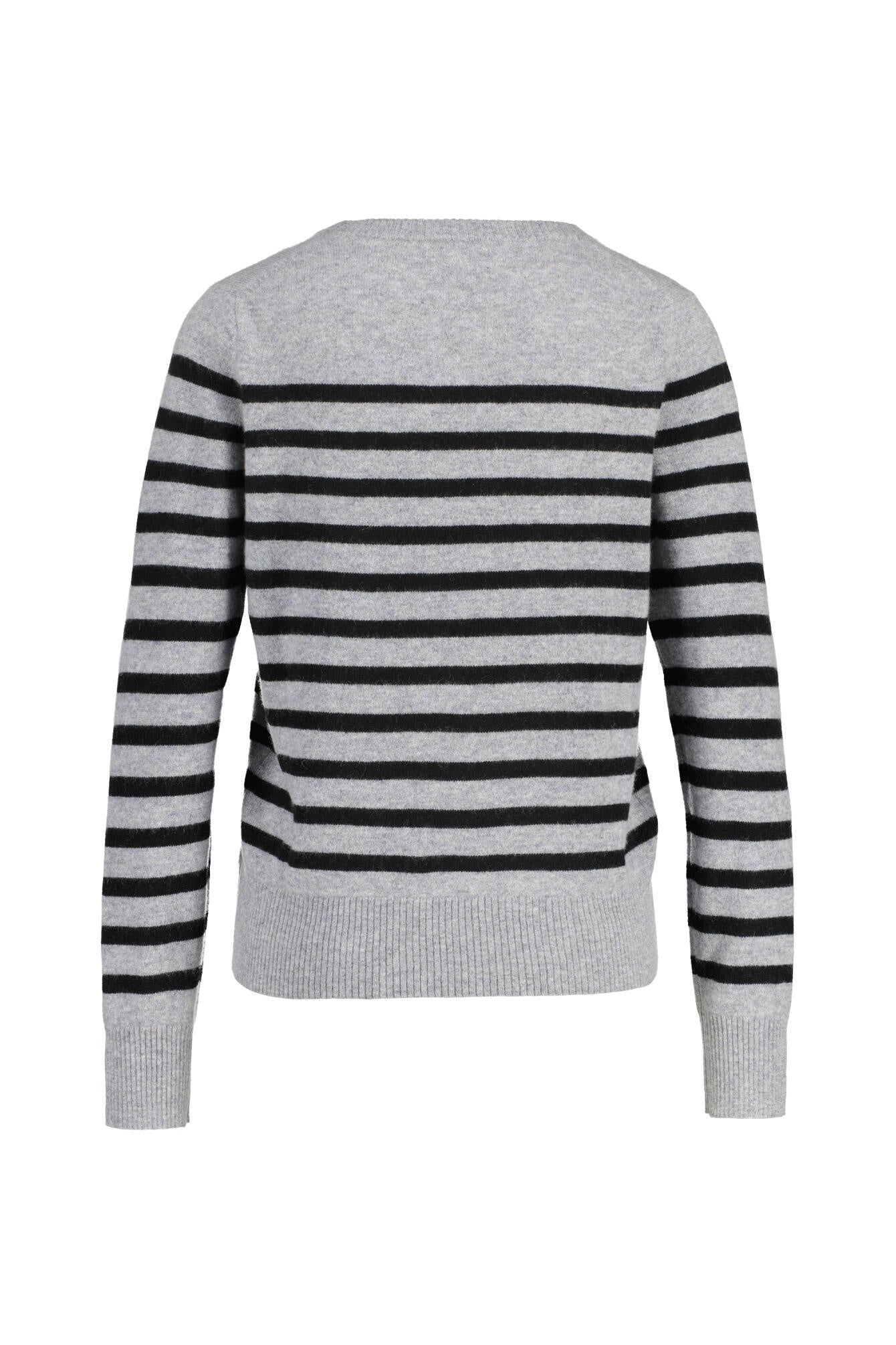 Strickpullover aus Kaschmir - 171 Grey Mel Black - Grau