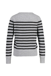 Strickpullover aus Kaschmir - 171 Grey Mel Black - Grau