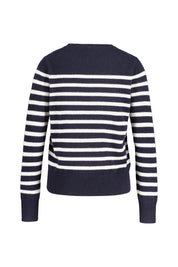 Strickpullover aus Kaschmir - 185 Navy Mandel - Blau