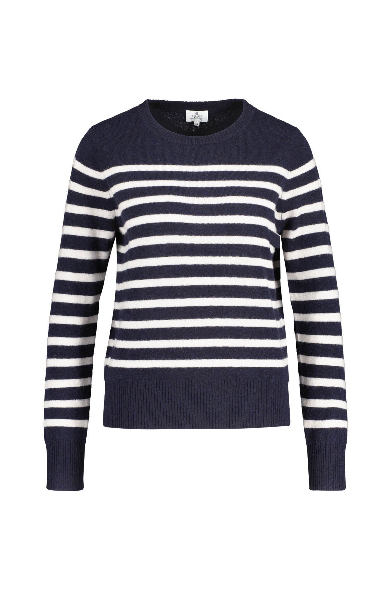 Strickpullover aus Kaschmir - 185 Navy Mandel - Blau