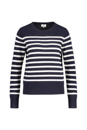 Strickpullover aus Kaschmir - 185 Navy Mandel - Blau