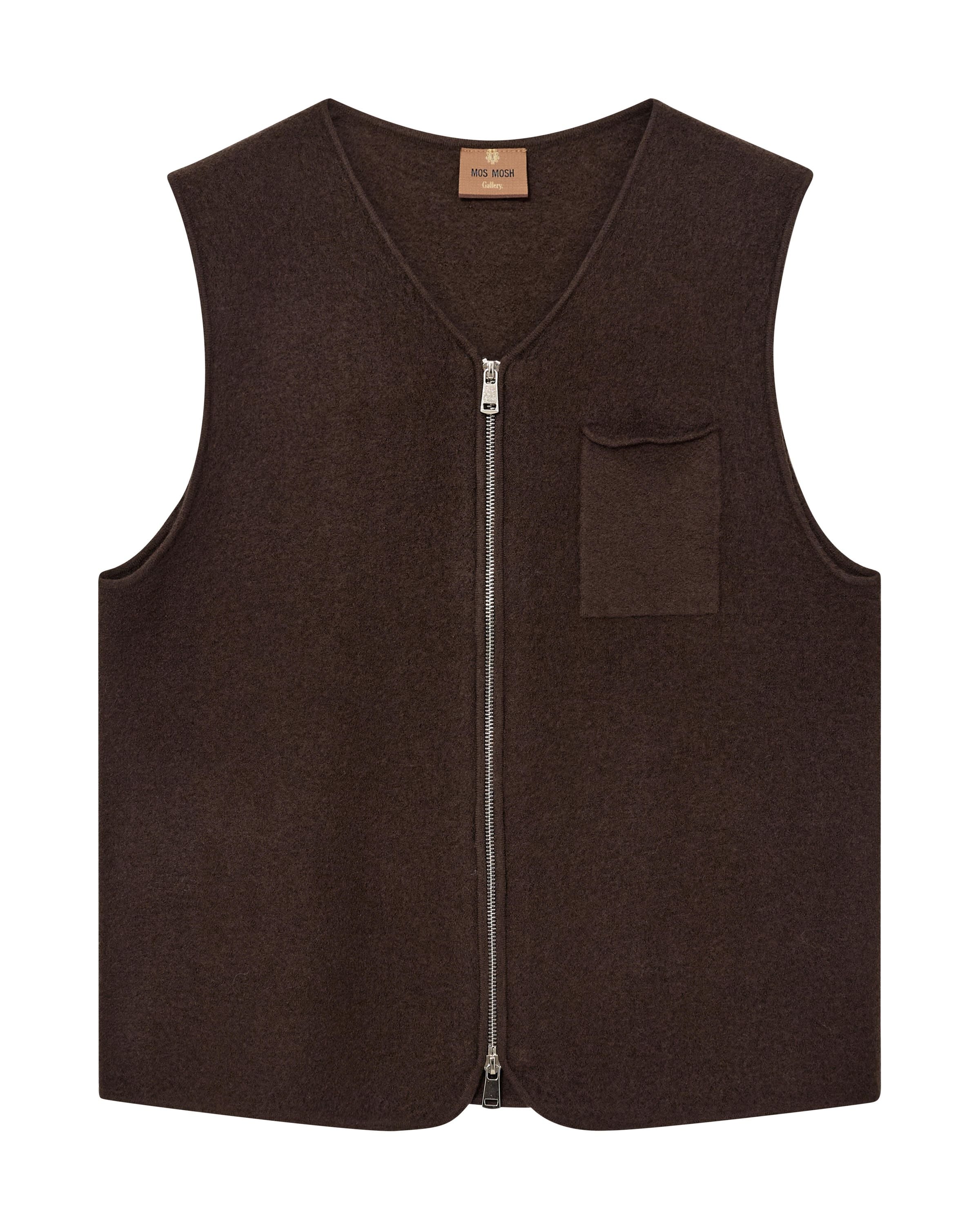 Strickweste aus Wolle - 769 Chocoalte Brown - Braun