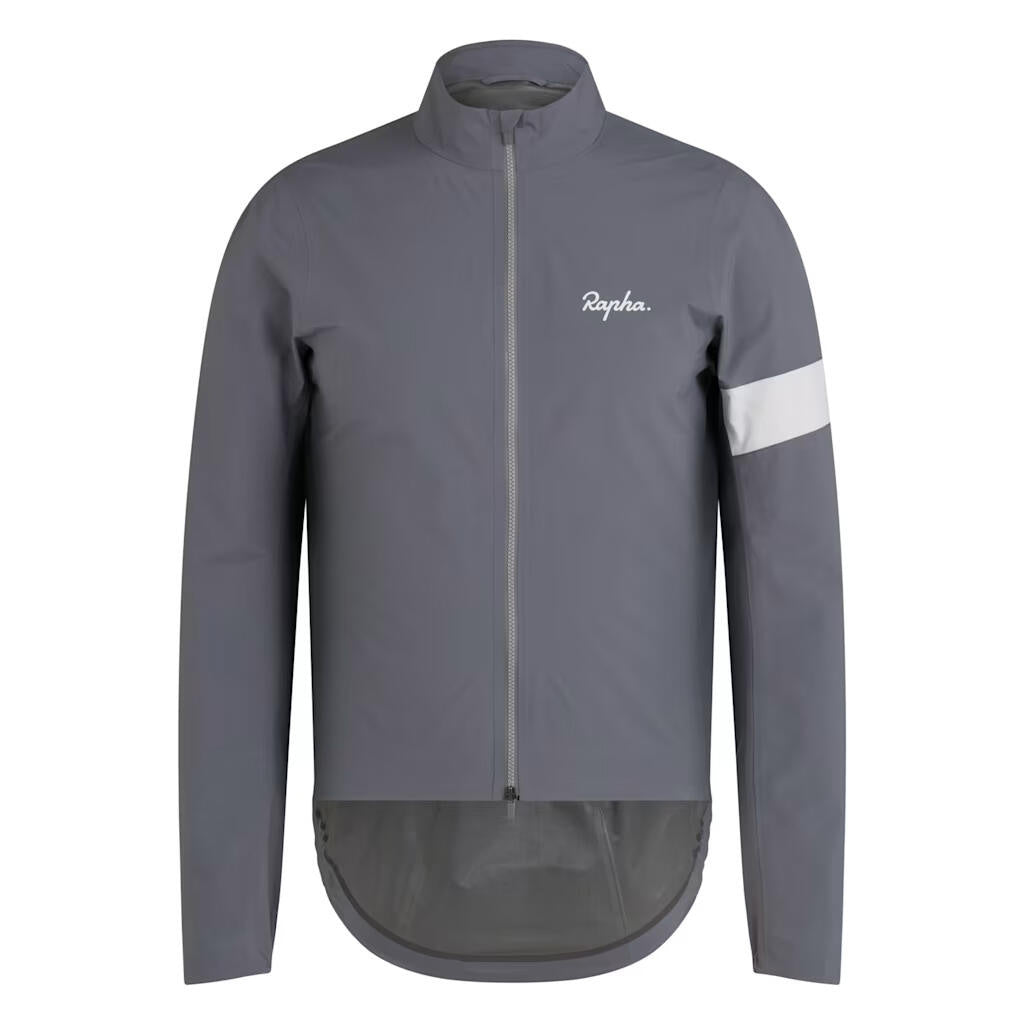 Fahrrad-Regenjacke PERTEX SHIELD - Grey/White - Grau