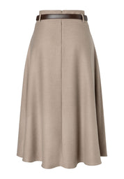 Glockenrock mit Gürtel - 0227 - Beige