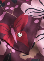 Tuch floral aus Viskose - RED3 - Rot