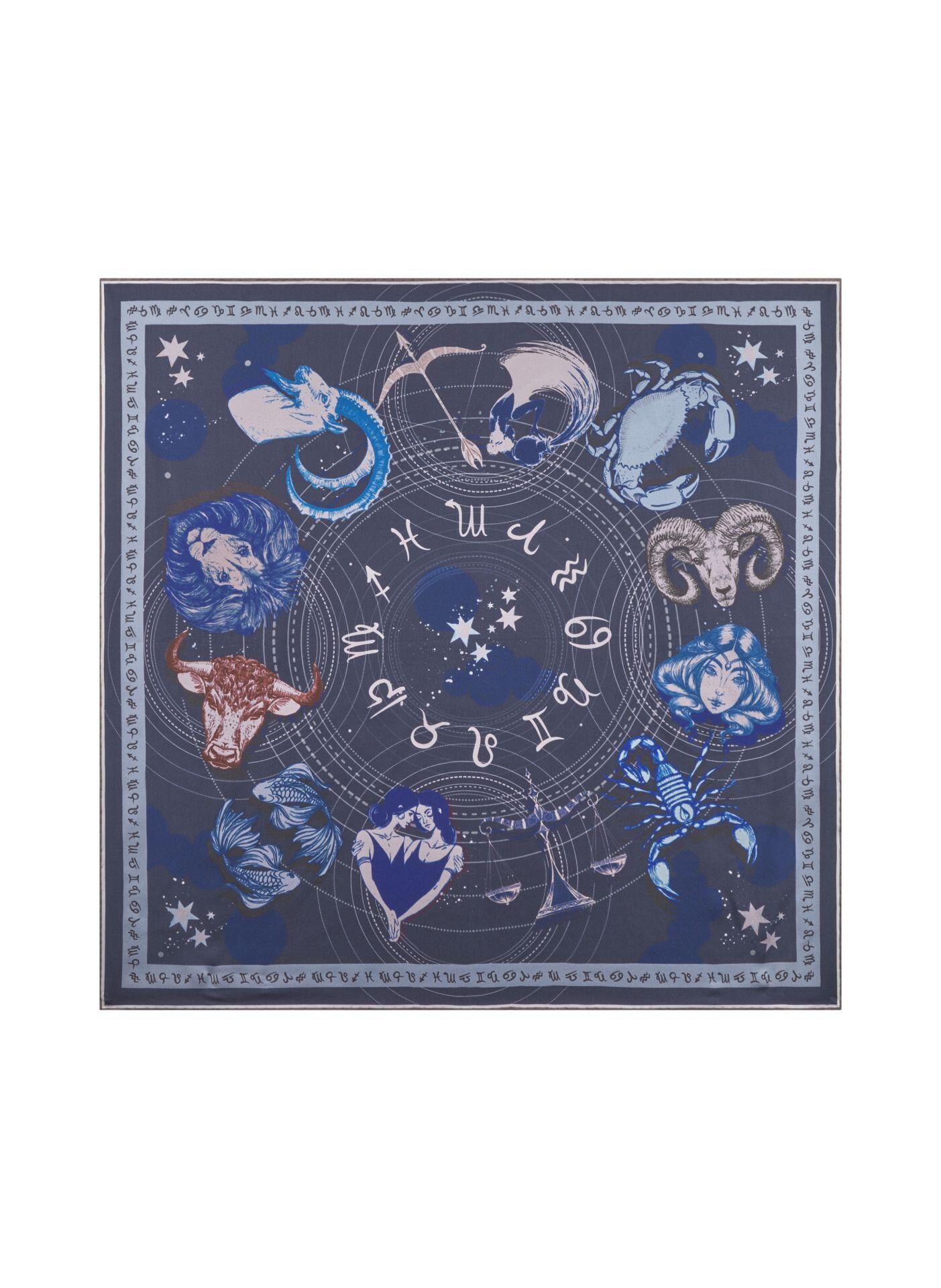 Nickituch aus Seide - BLU3 - Blau