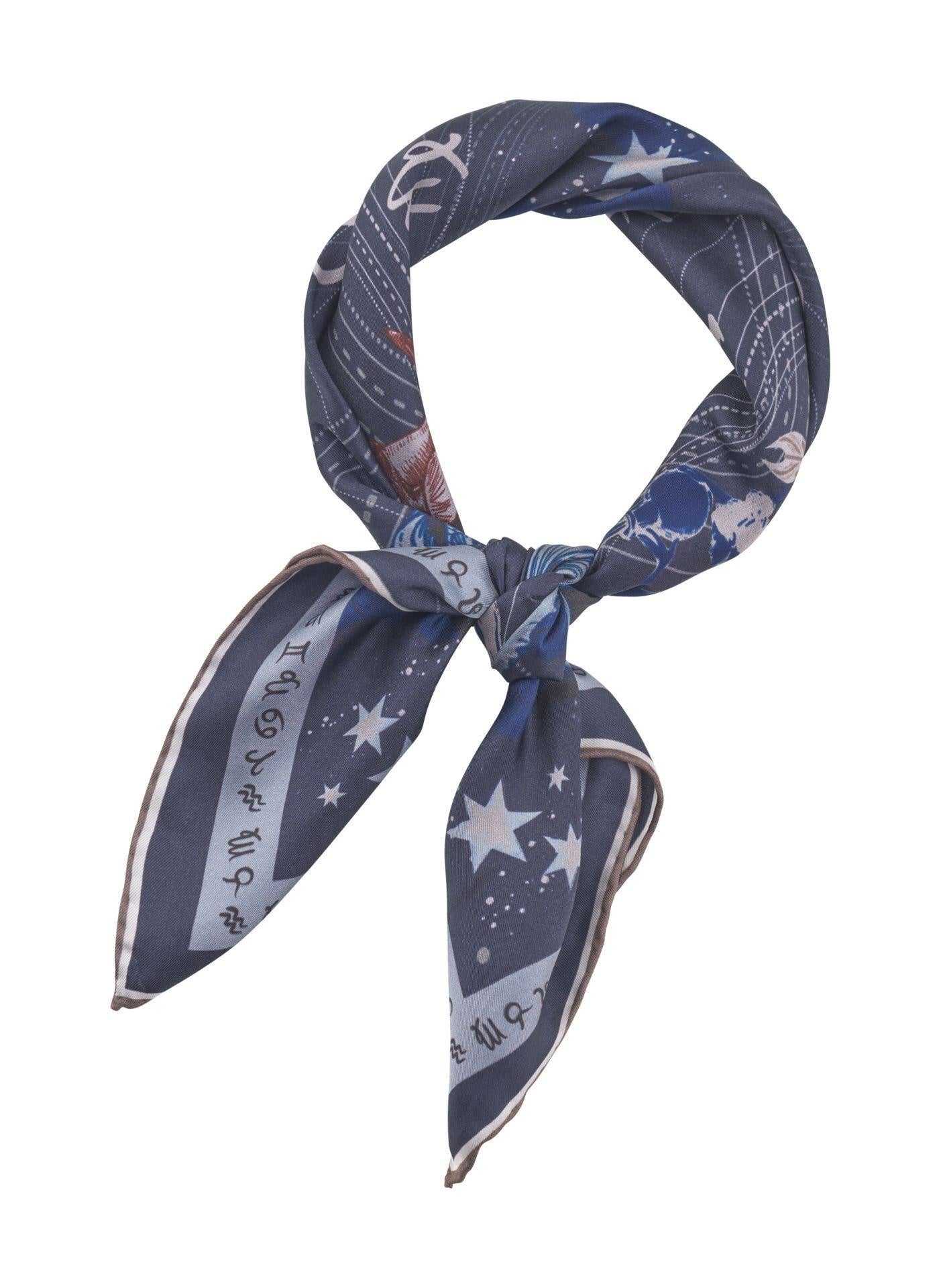 Nickituch aus Seide - BLU3 - Blau