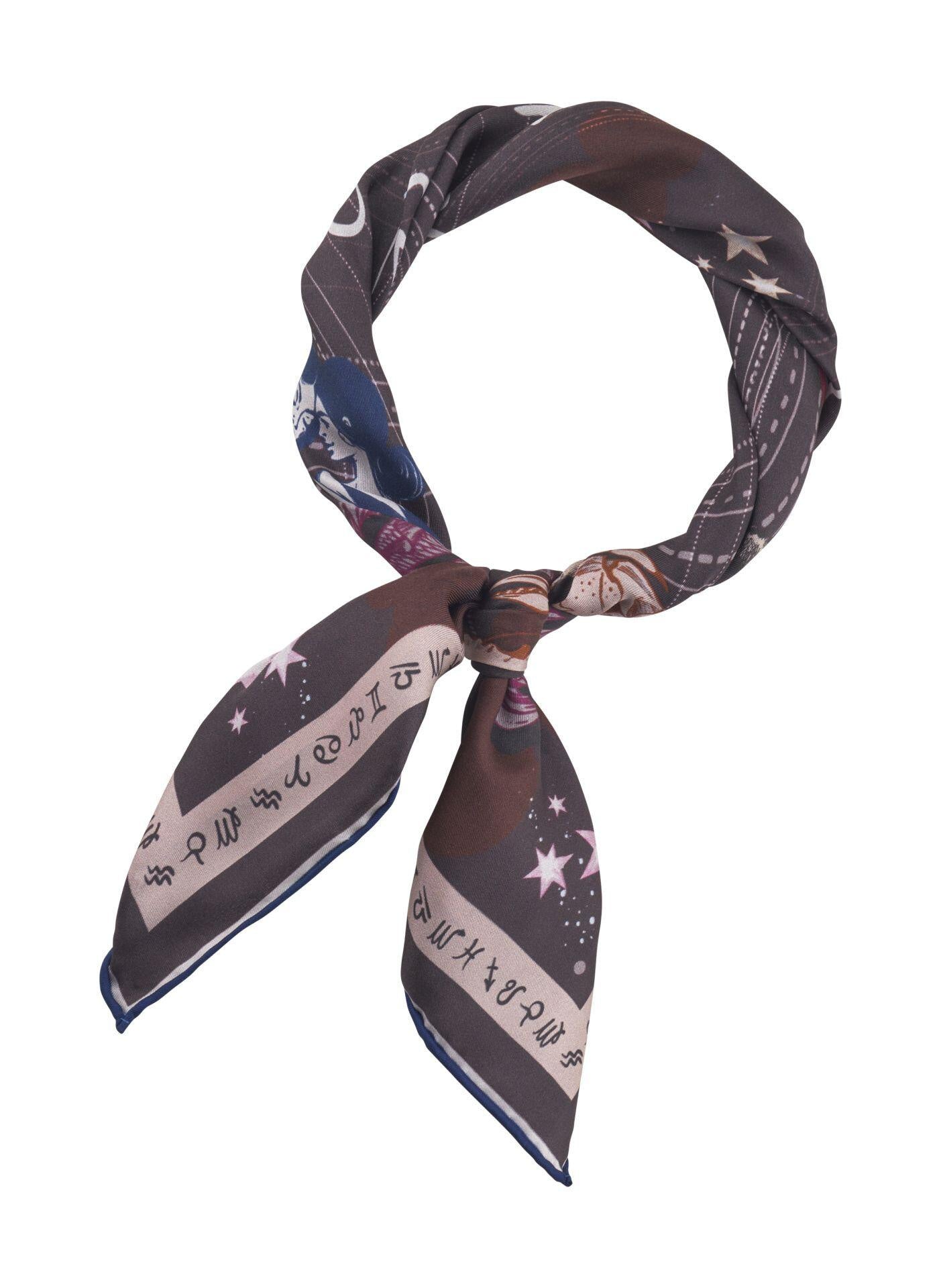 Nickituch aus Seide - BRO3 - Braun