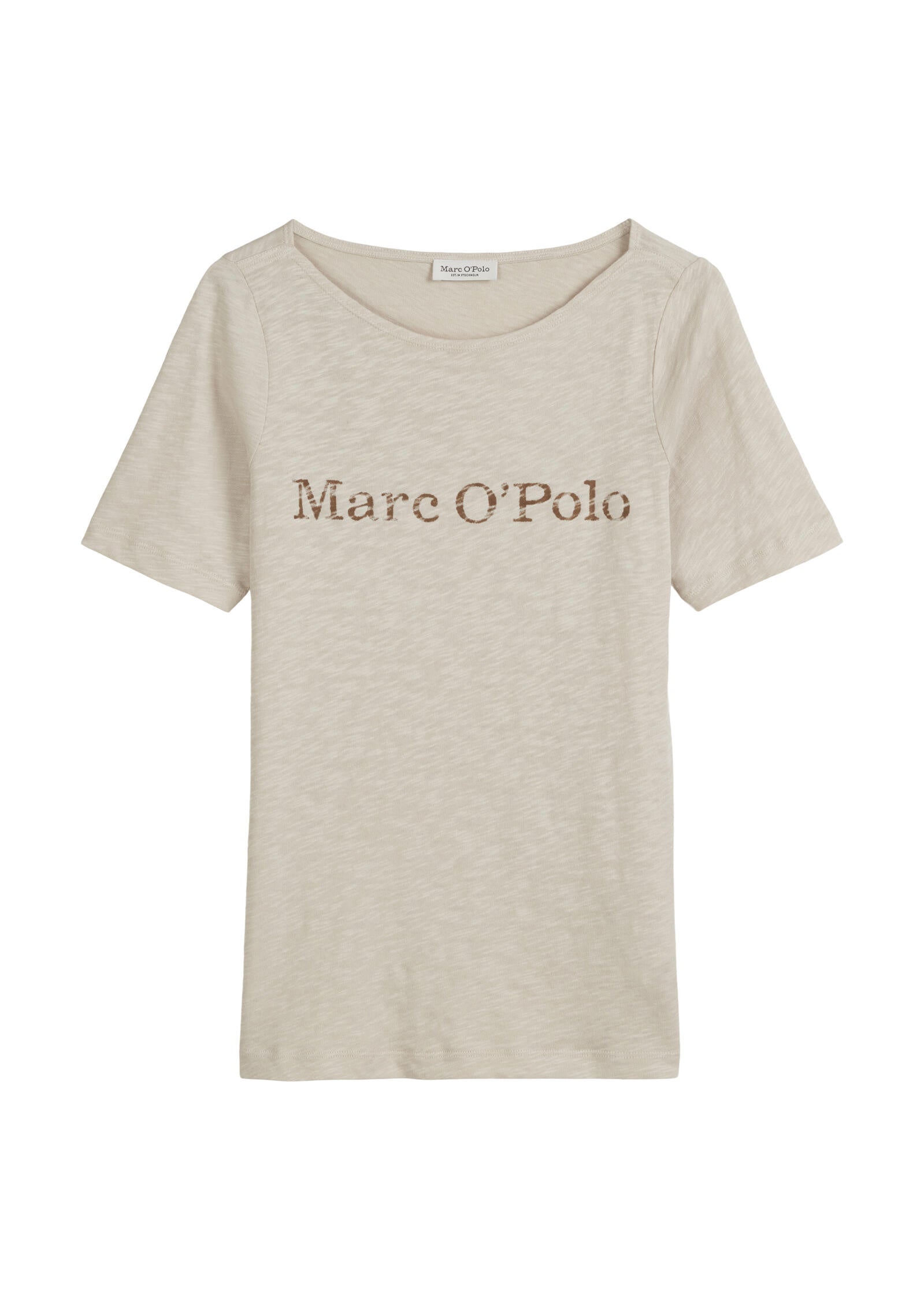 T-Shirt aus Baumwolle - 195-silky stone - Beige