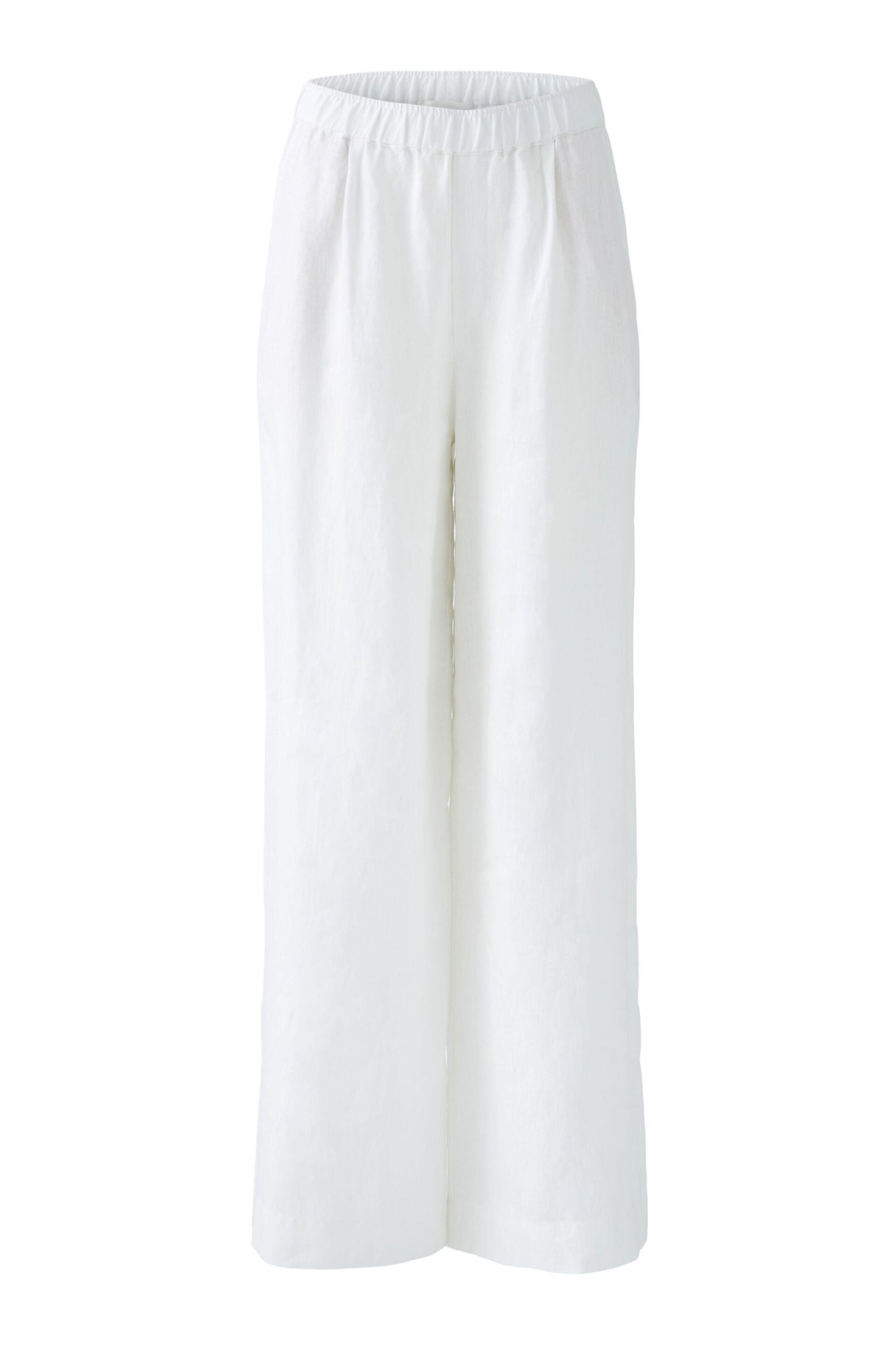 Leinenhose LINEN LOVE Wide Leg - 1002-optic white - Weiß
