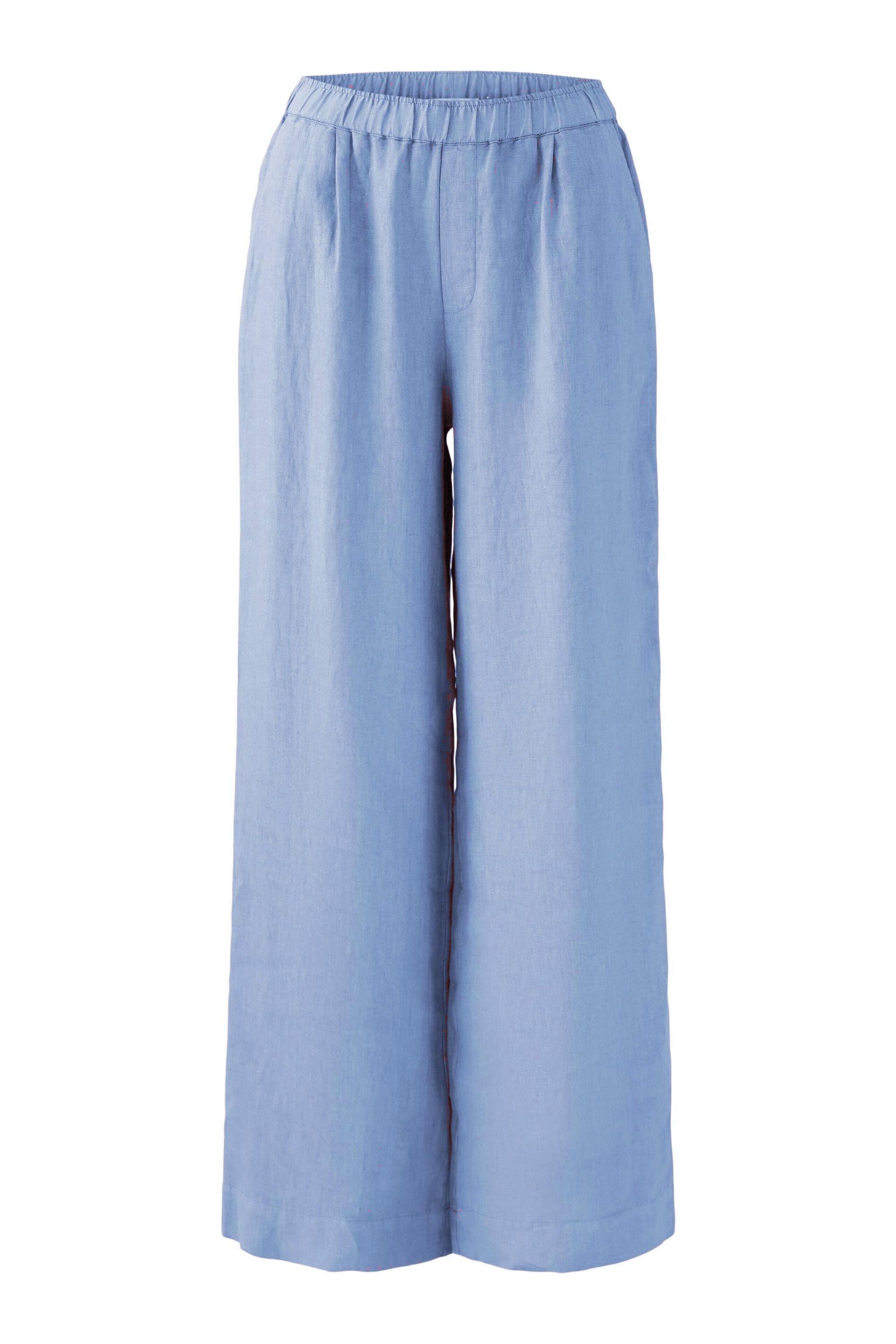 Leinenhose LINEN LOVE Wide Leg - 5344-ocean blue - Blau