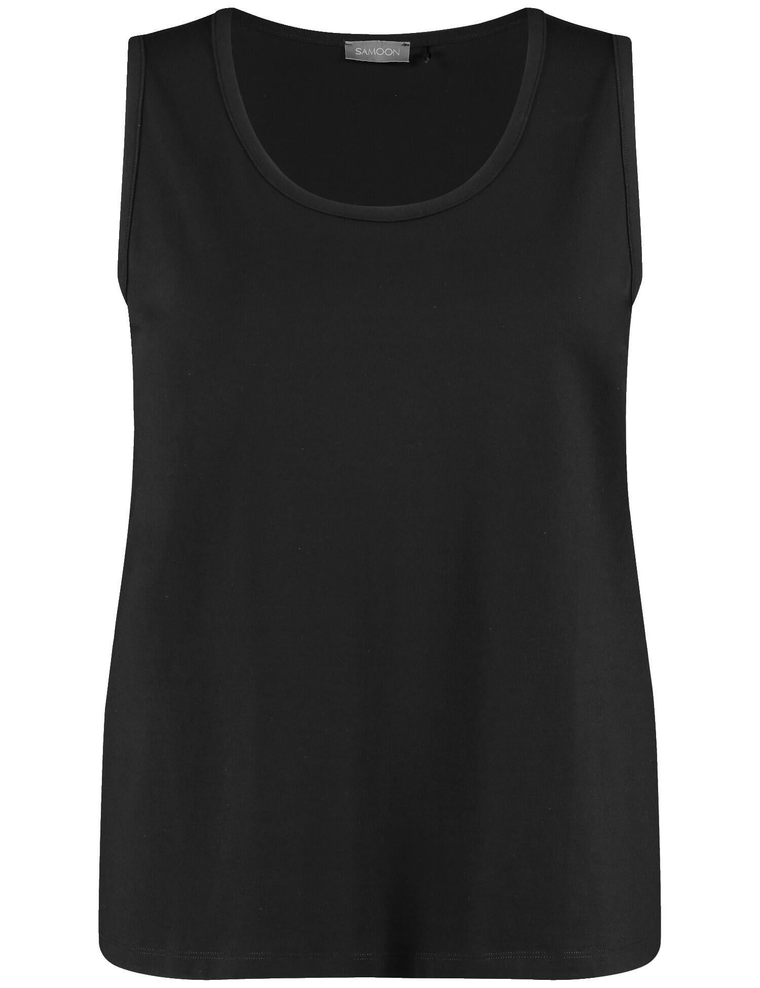 Top aus Modalmix - 01100 BLACK - Schwarz