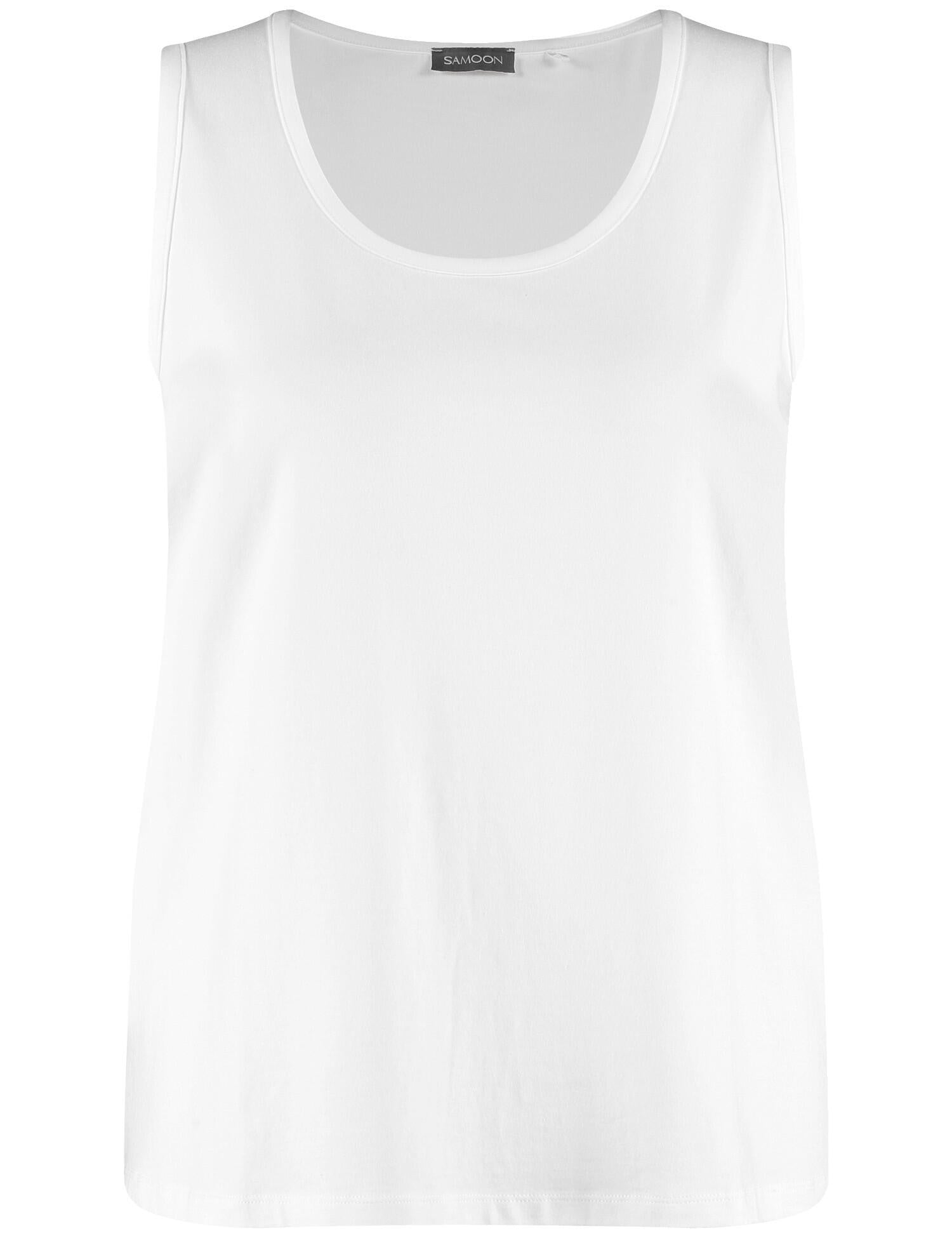Top aus Modalmix - 09600 WHITE - Weiß